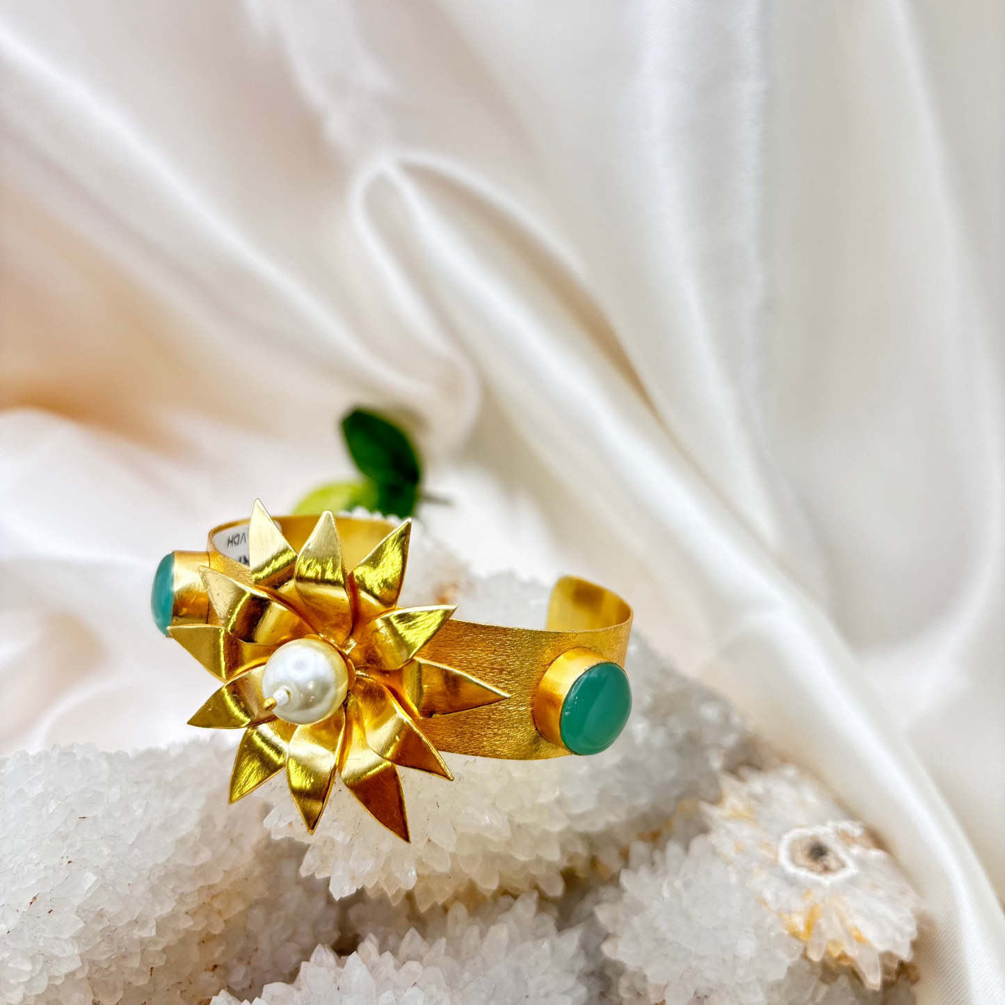 Floral Gold toned Bracelet