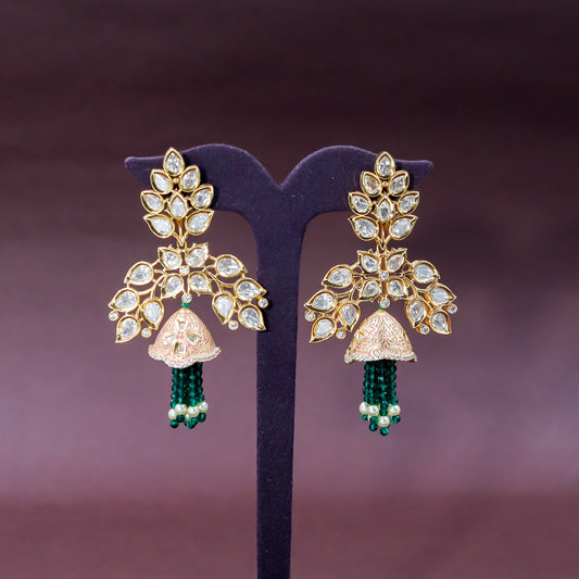 Majestic Kundan Dangler Earrings
