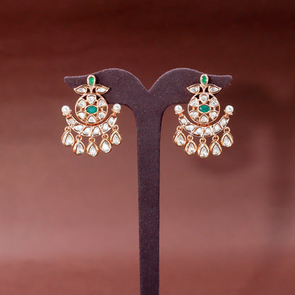 Majestic Kundan Chandbali Earrings