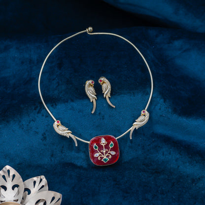 Enamel Parrot Hasli Necklace