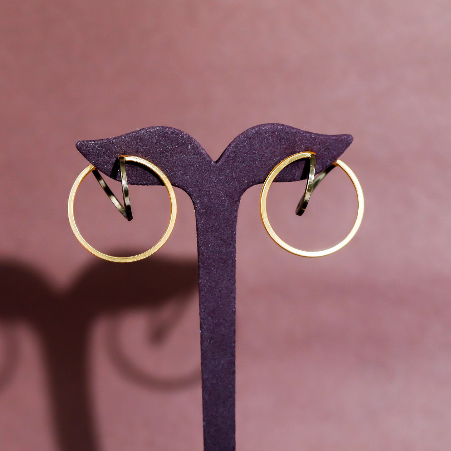 Black & Golden Hoops