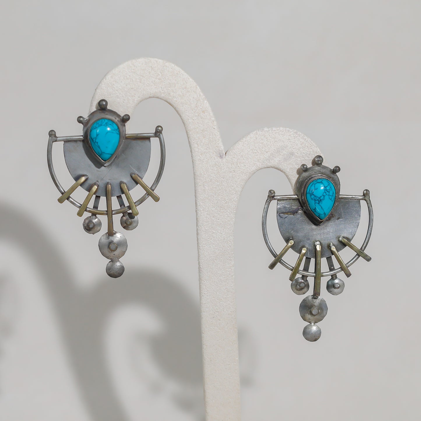 Oxidised Turquoise Danglers