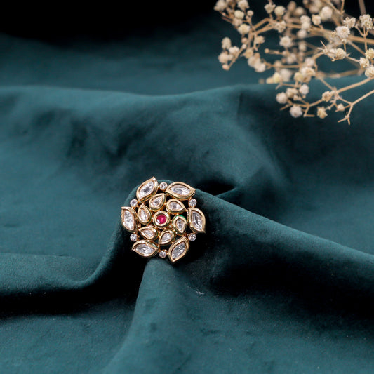 Blooming Petals Kundan Ring