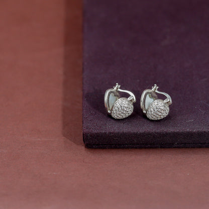 Heart Shaped Silver Earings