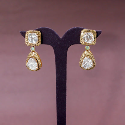 Royal Vintage Kundan Drop Earrings