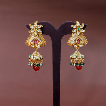 Royal Elegance Kundan Drop Earrings