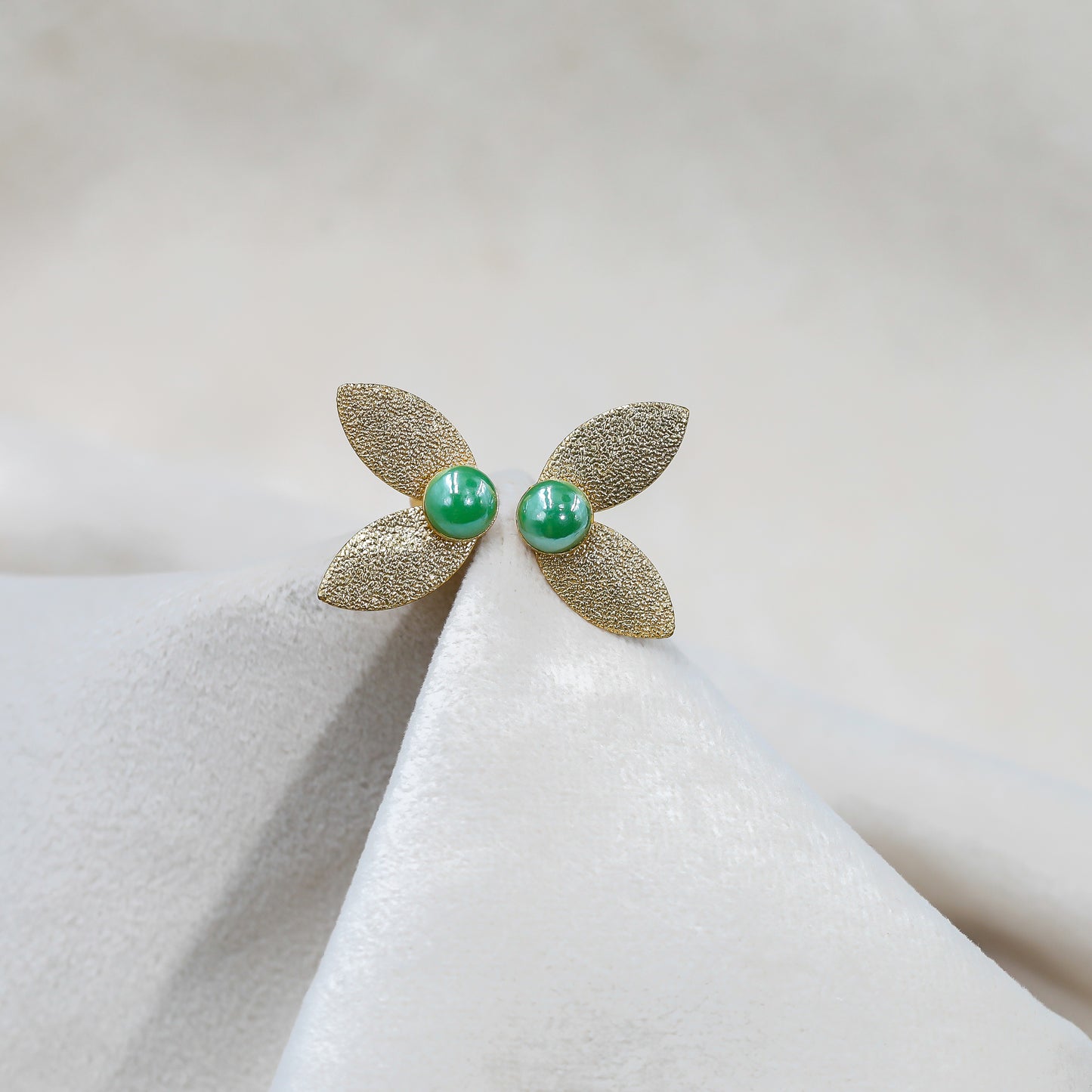 Butterfly inspired Green Stone Ring