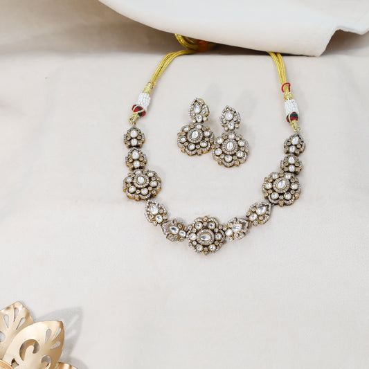 Majestic Floral Moissanite ChokerSet