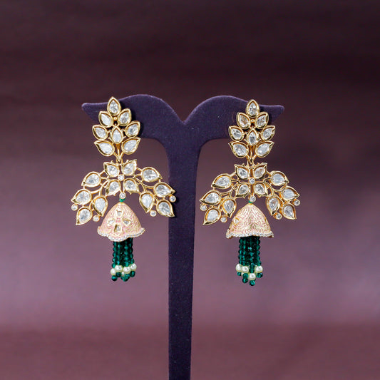 Majestic Kundan Dangler Earrings