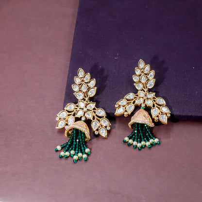 Majestic Kundan Dangler Earrings