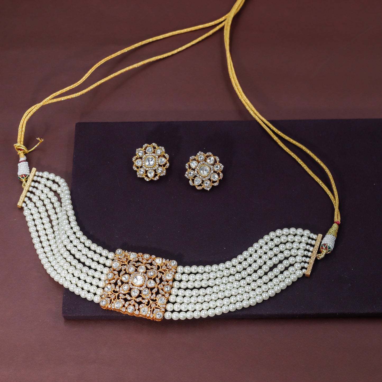 Royal Pearl and Kundan Choker Set