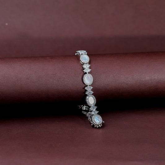 Opulent Elegance Silver Bracelet