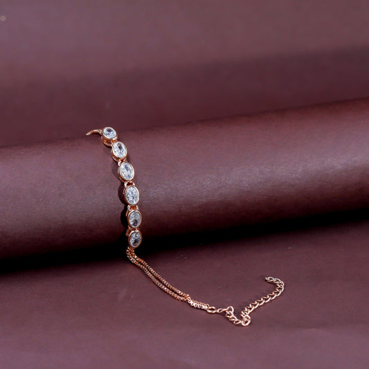 Radiant Rose Gold Elegance Bracelet