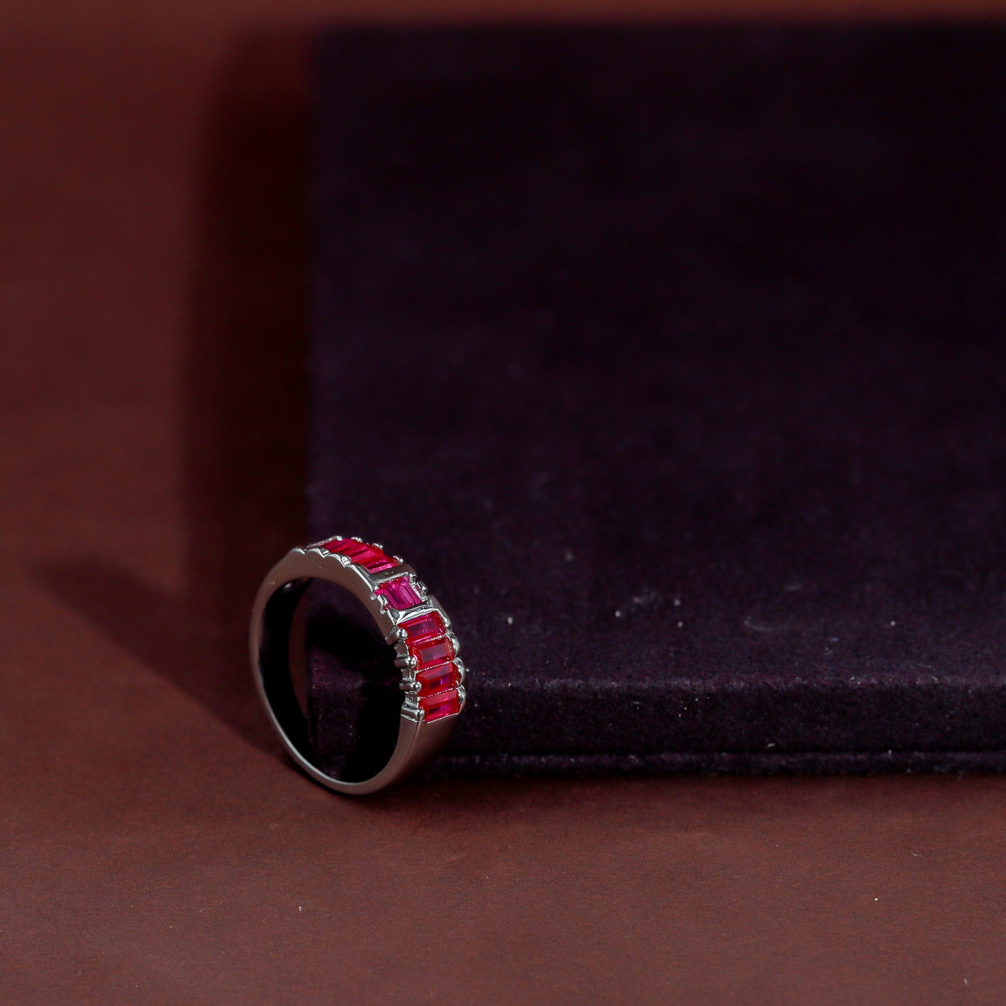 Ruby Radiance Silver Ring