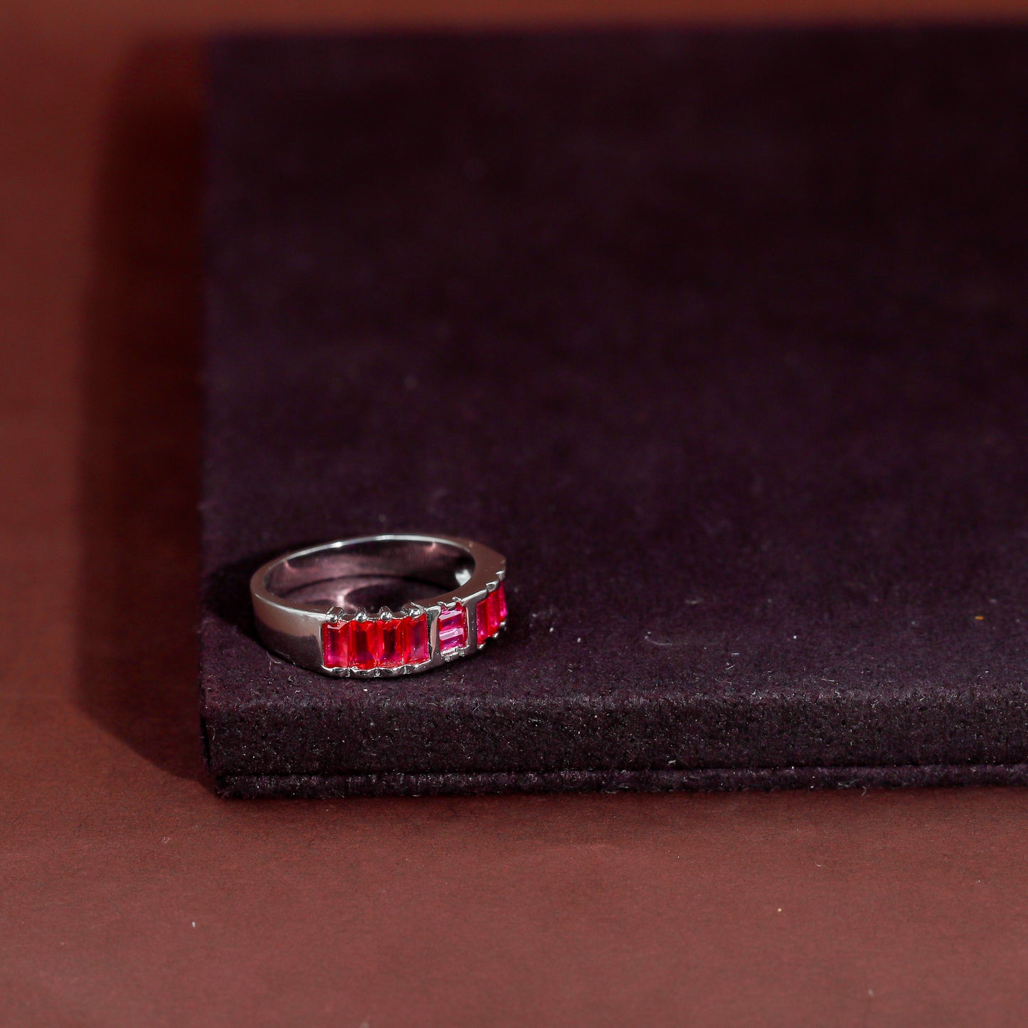 Ruby Radiance Silver Ring