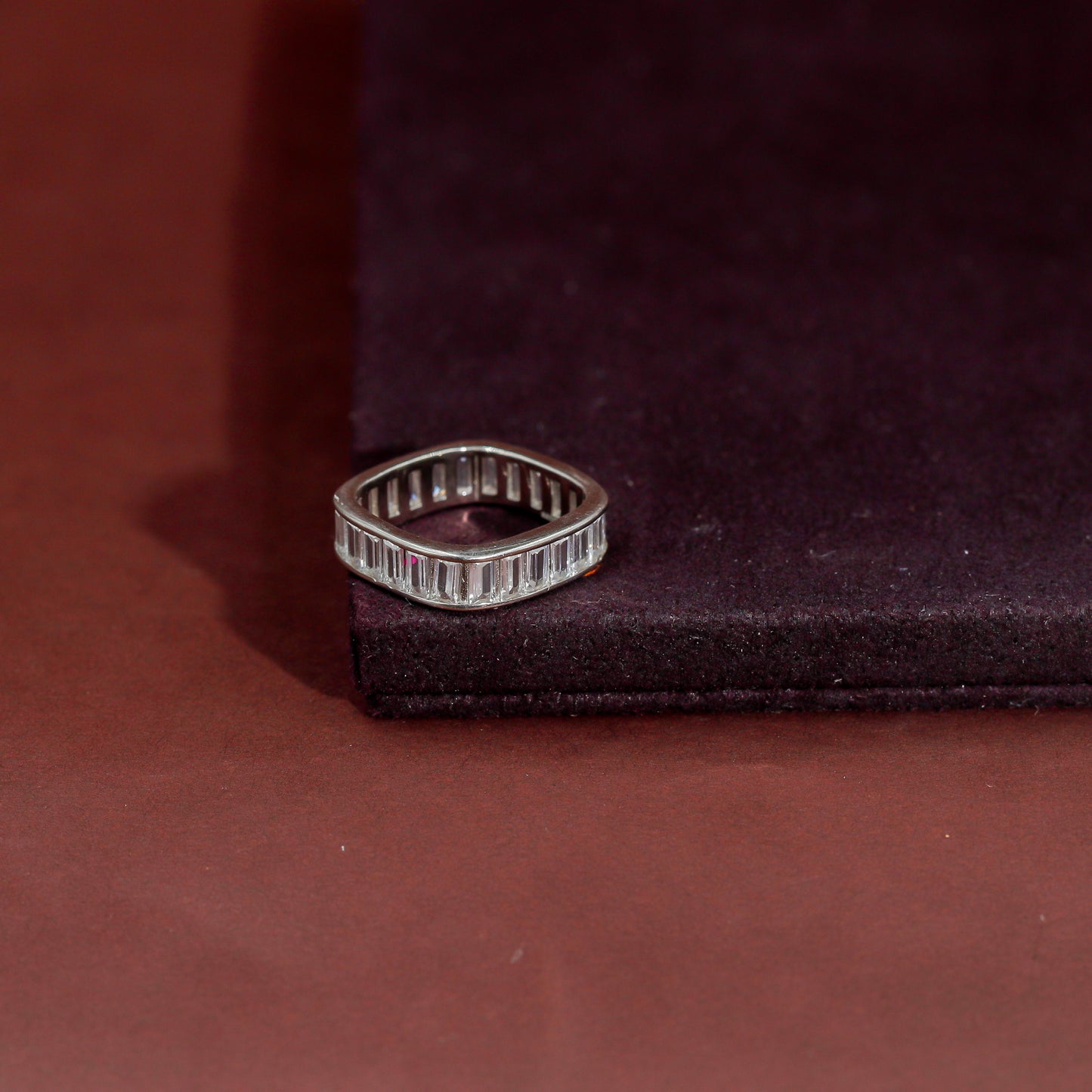 Modern Edge Silver Ring