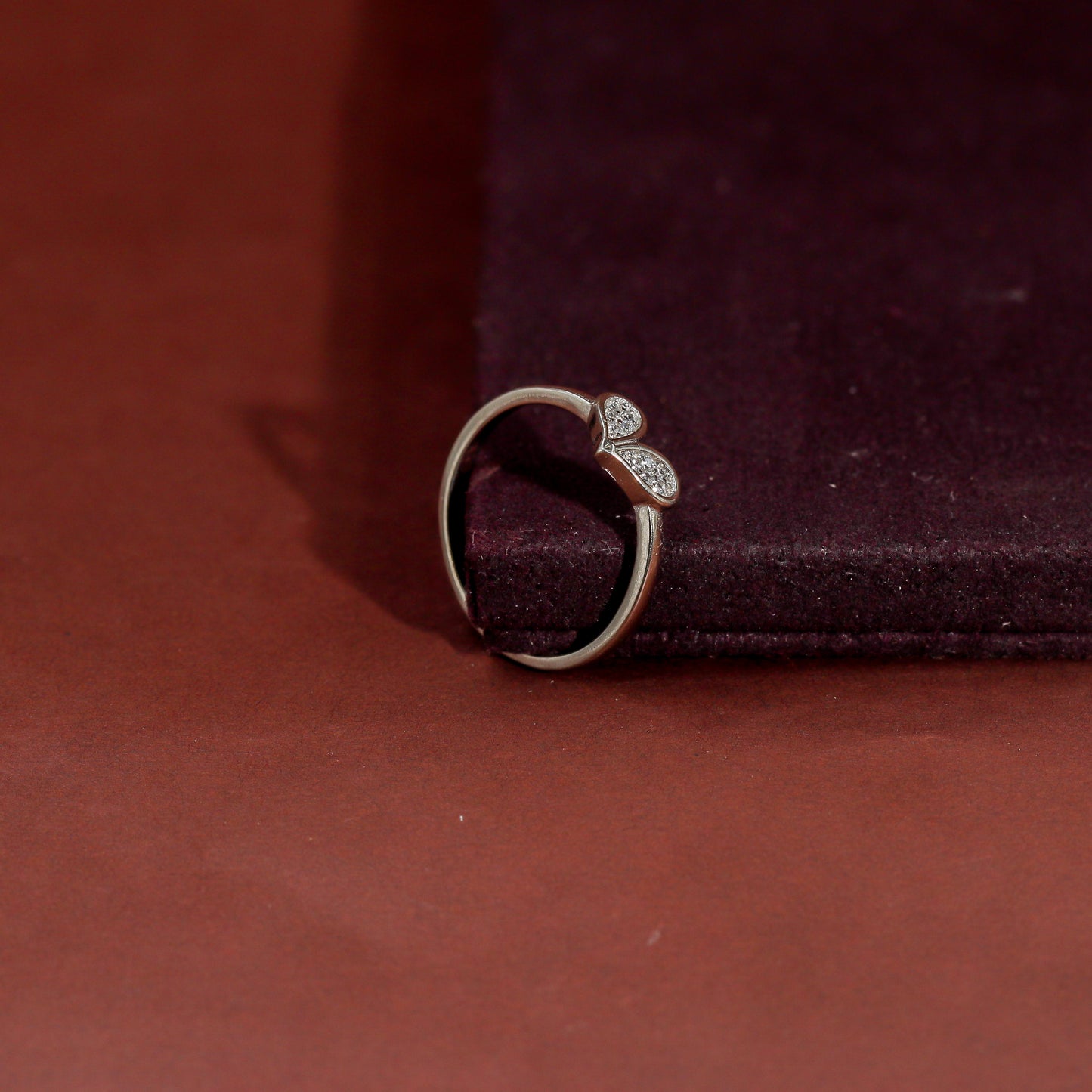 Double Teardrop Silver Ring