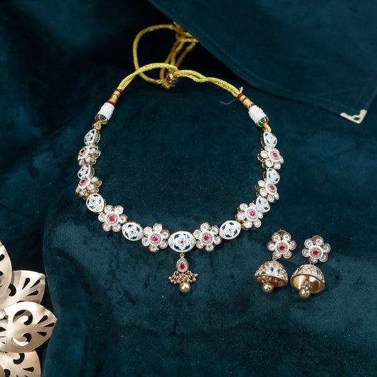 Royal Rajwadi Kundan and Pearl Necklace Set