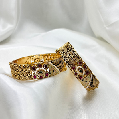 Rajwadi Floral Royalty Bangles